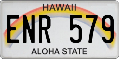 HI license plate ENR579