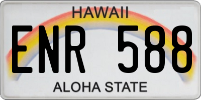 HI license plate ENR588