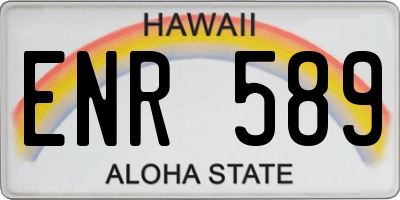 HI license plate ENR589