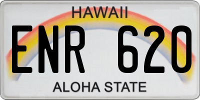 HI license plate ENR620