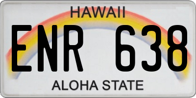 HI license plate ENR638