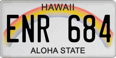 HI license plate ENR684