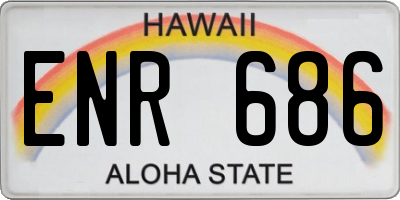 HI license plate ENR686