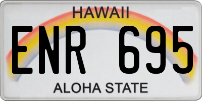 HI license plate ENR695