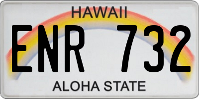 HI license plate ENR732