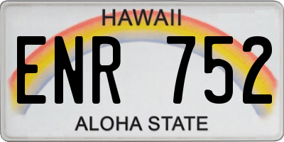 HI license plate ENR752