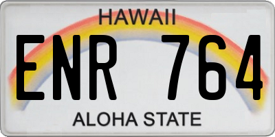 HI license plate ENR764