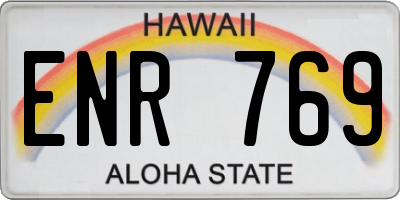 HI license plate ENR769