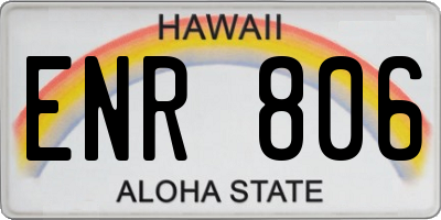 HI license plate ENR806