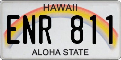 HI license plate ENR811