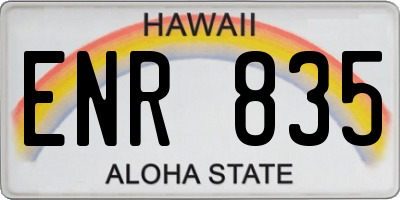 HI license plate ENR835