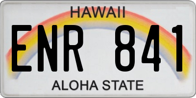 HI license plate ENR841