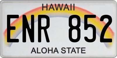HI license plate ENR852
