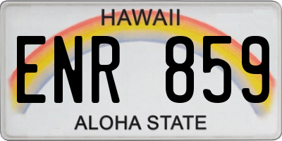 HI license plate ENR859