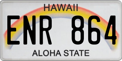 HI license plate ENR864