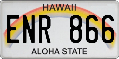 HI license plate ENR866