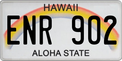 HI license plate ENR902