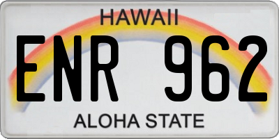 HI license plate ENR962