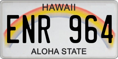 HI license plate ENR964
