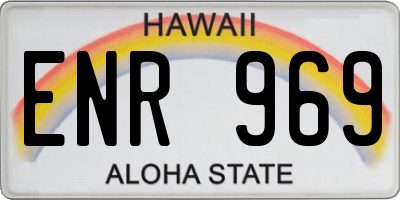 HI license plate ENR969