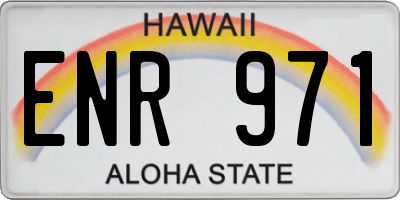 HI license plate ENR971