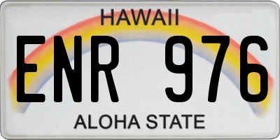 HI license plate ENR976