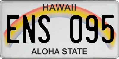HI license plate ENS095