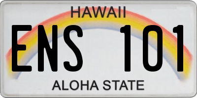 HI license plate ENS101