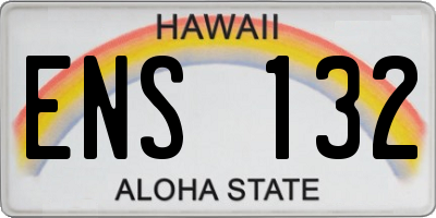 HI license plate ENS132