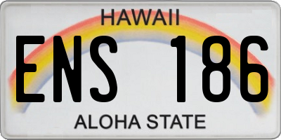 HI license plate ENS186