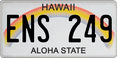 HI license plate ENS249