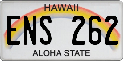 HI license plate ENS262