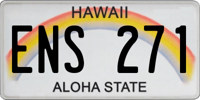 HI license plate ENS271