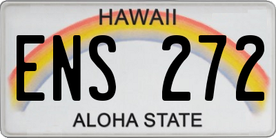 HI license plate ENS272