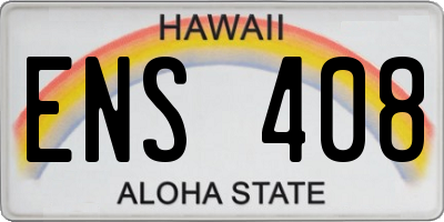 HI license plate ENS408