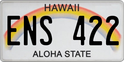 HI license plate ENS422