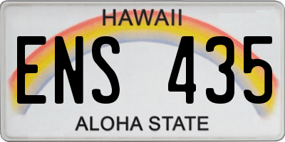 HI license plate ENS435