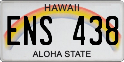 HI license plate ENS438