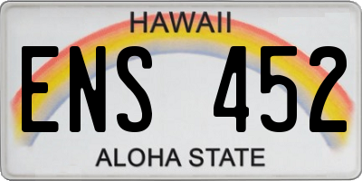 HI license plate ENS452