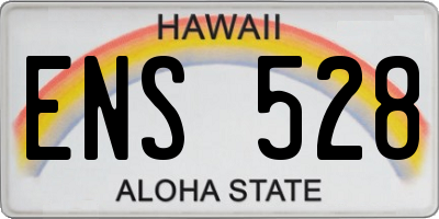 HI license plate ENS528