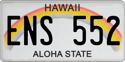 HI license plate ENS552