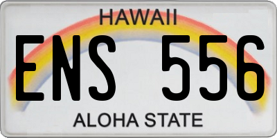 HI license plate ENS556