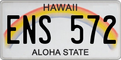 HI license plate ENS572
