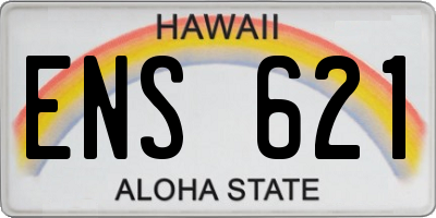 HI license plate ENS621