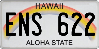 HI license plate ENS622