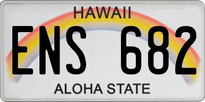 HI license plate ENS682