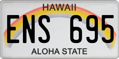 HI license plate ENS695