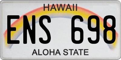 HI license plate ENS698