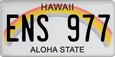 HI license plate ENS977