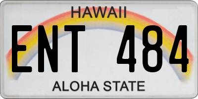 HI license plate ENT484